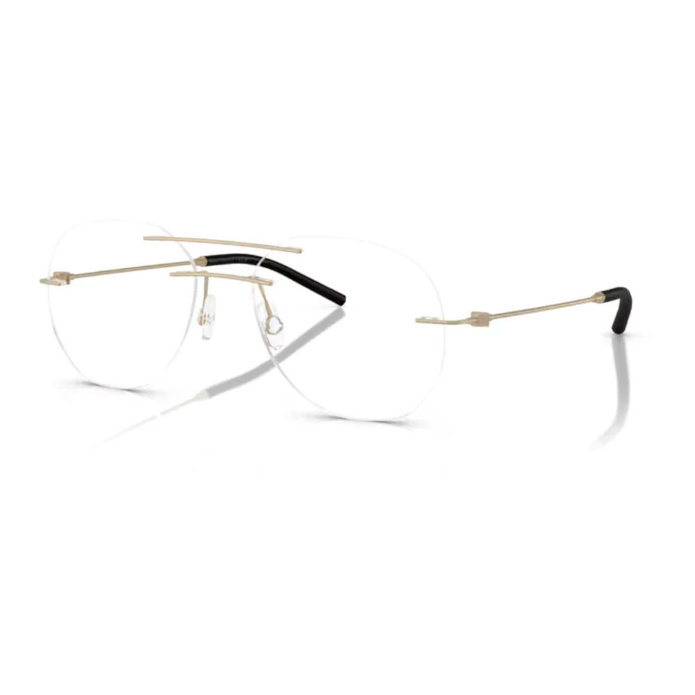 Moncler Unisex Yellow Glasses, 55 Mm, Matte Gold Eyewear Frames Me1003