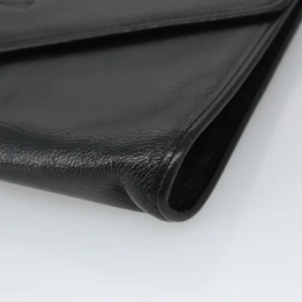 Saint Laurent Vintage Pre-owned Leather clutches Black Dames
