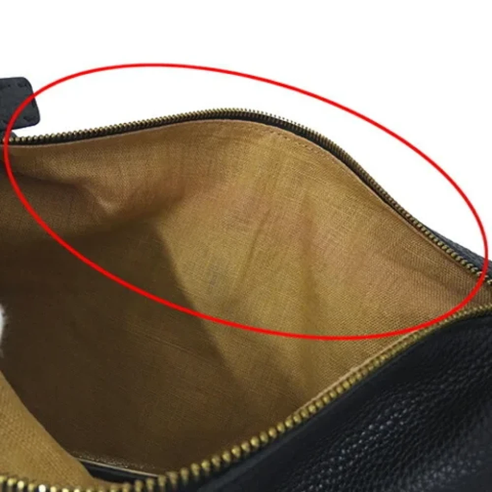 Fendi Vintage Pre-owned Leather shoulder-bags Black Dames