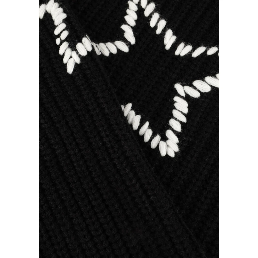 Nukus Zwarte Gebreide Pullover Trui Black Dames