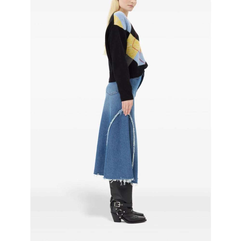 Ganni Zware Denim Rok Blue Dames