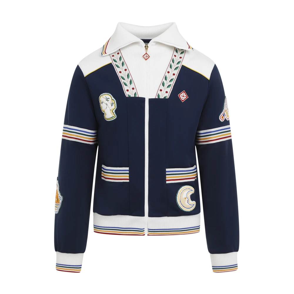 Casablanca Blauwe Jas voor Mannen Aw24 Multicolor Heren