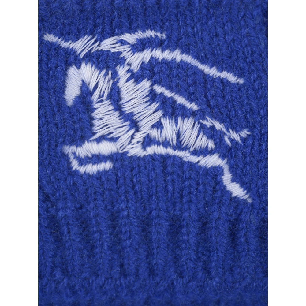 Burberry Equestrian Knight Cashmere Blend Handschoenen Blue Heren