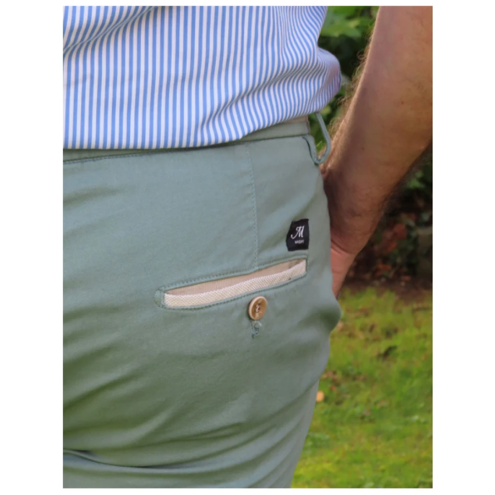 Mason's Slim Fit Torino University Broek Green Heren
