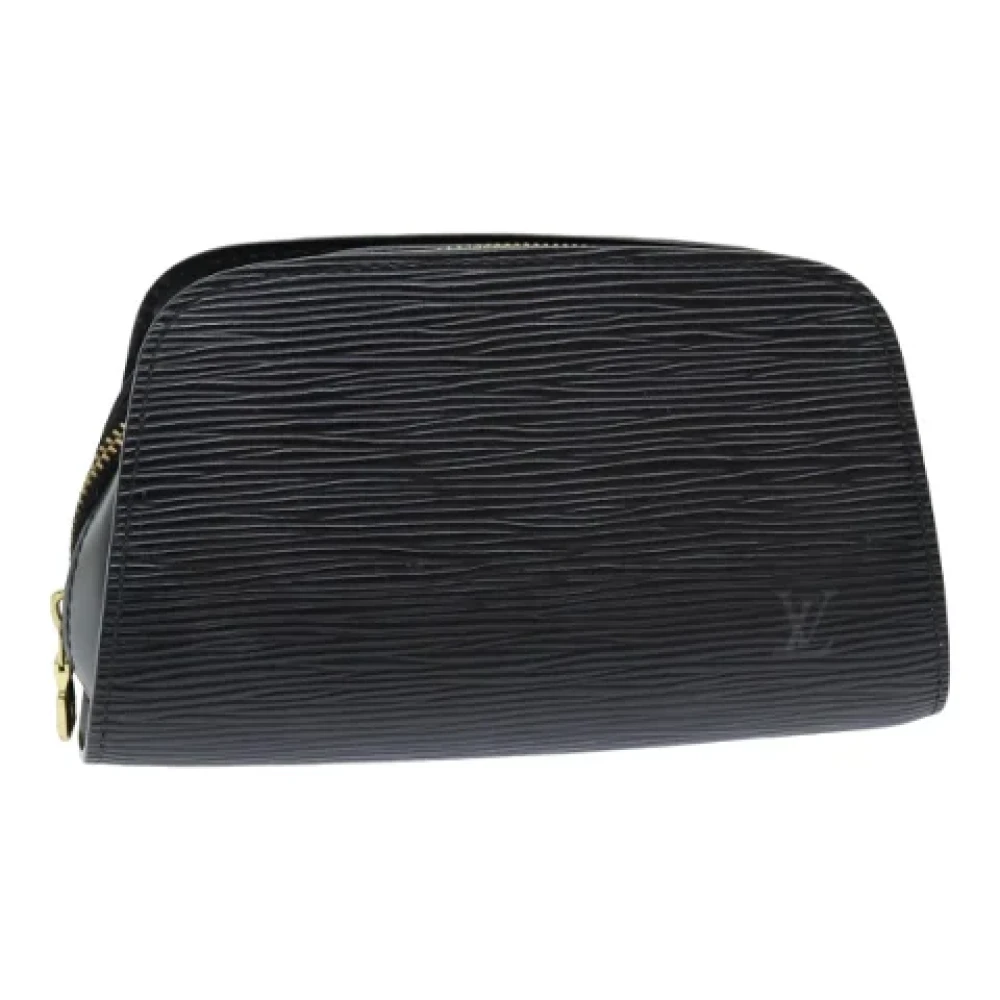 Louis Vuitton Vintage Pre-owned Leather pouches Black Dames