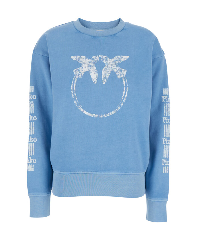sweat-shirt-bleu-clair-a-imprime-logo
