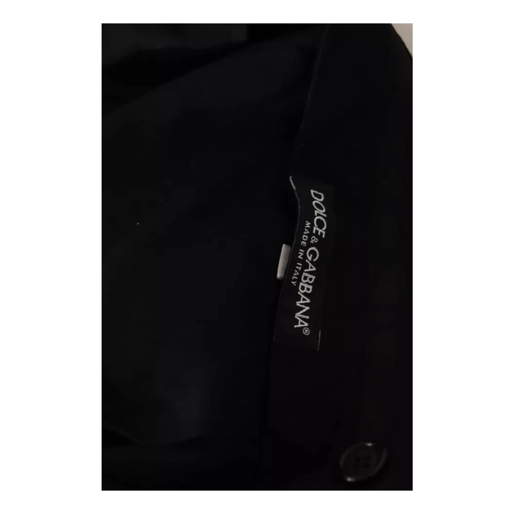 Dolce & Gabbana Zwarte Gestreepte Skinny Jurkbroek Black Heren