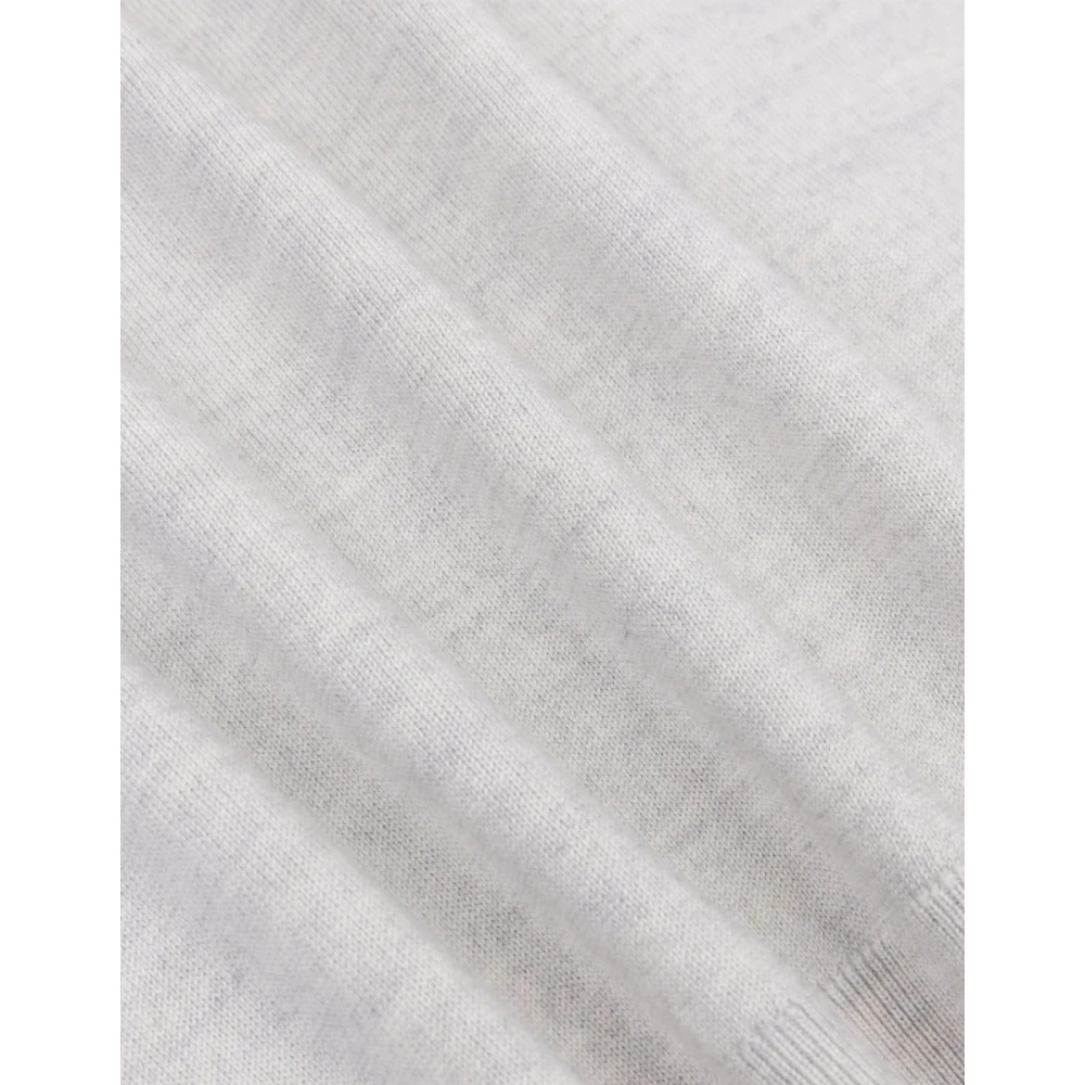 Cavallaro Merino Half Zip Pullover Roomwit White Heren
