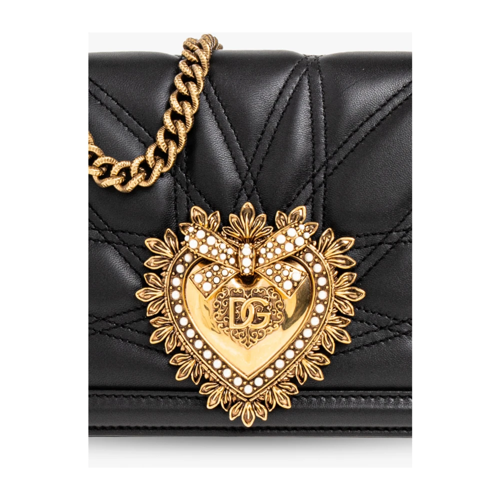 Dolce & Gabbana Medium Devotion Bag Black Dames