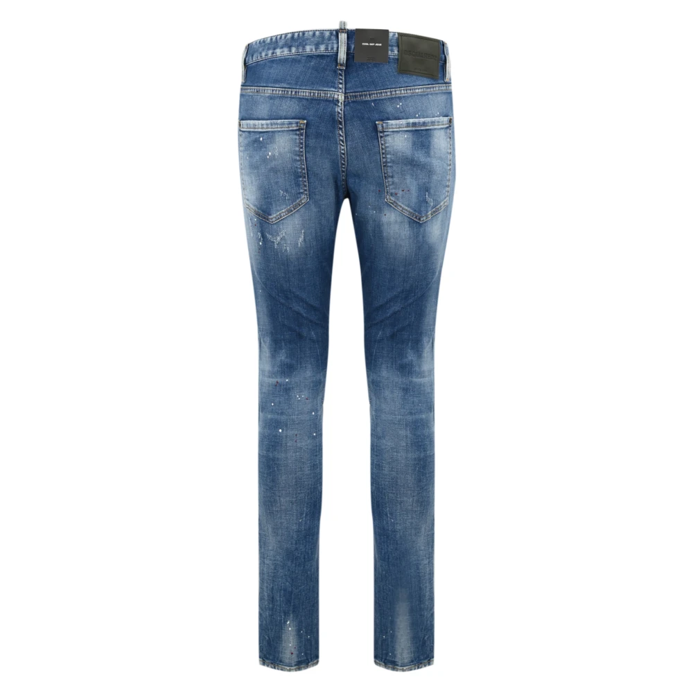 Dsquared2 Blauwe Denim Skinny Broek Blue Heren