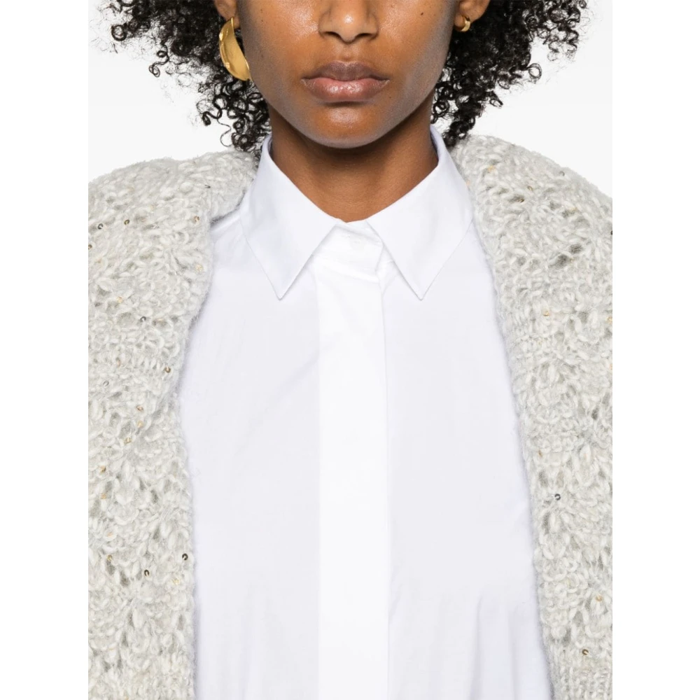 PESERICO Witte shirts voor vrouwen Aw24 White Dames