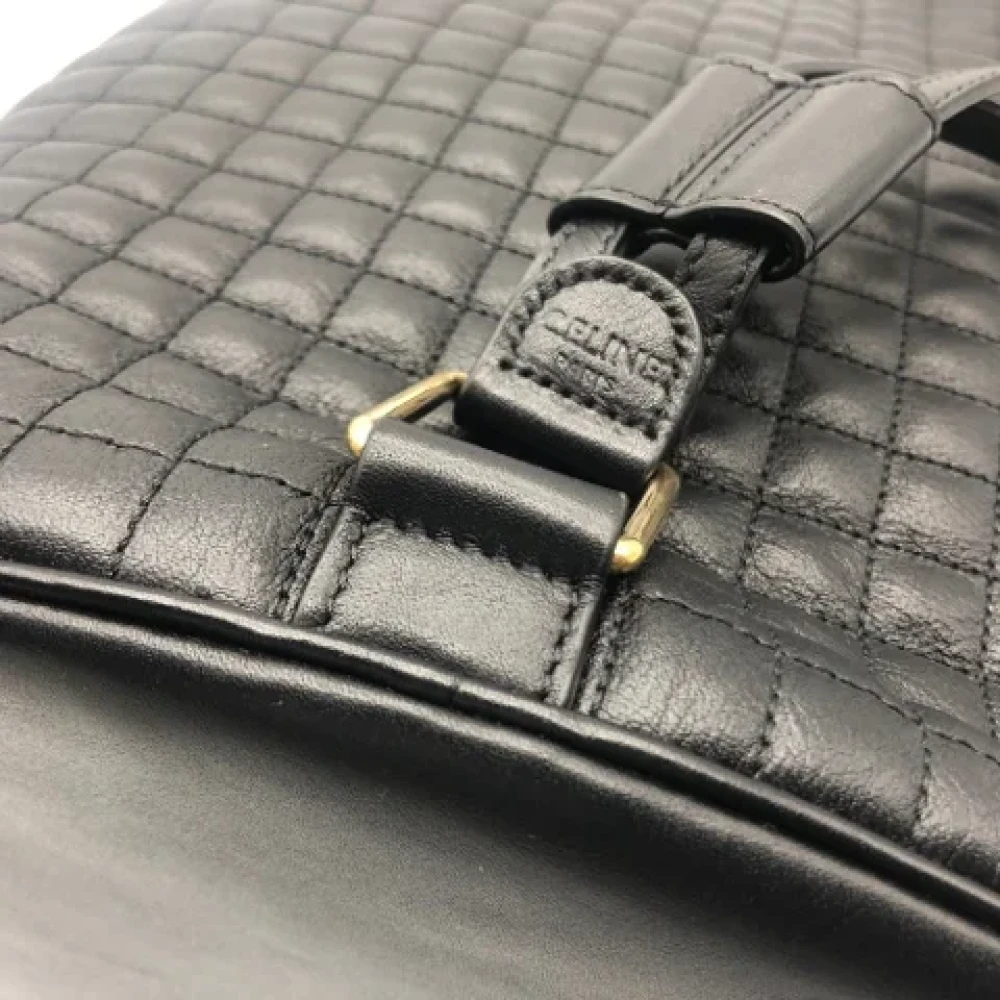 Celine Vintage Pre-owned Leather shoulder-bags Black Dames