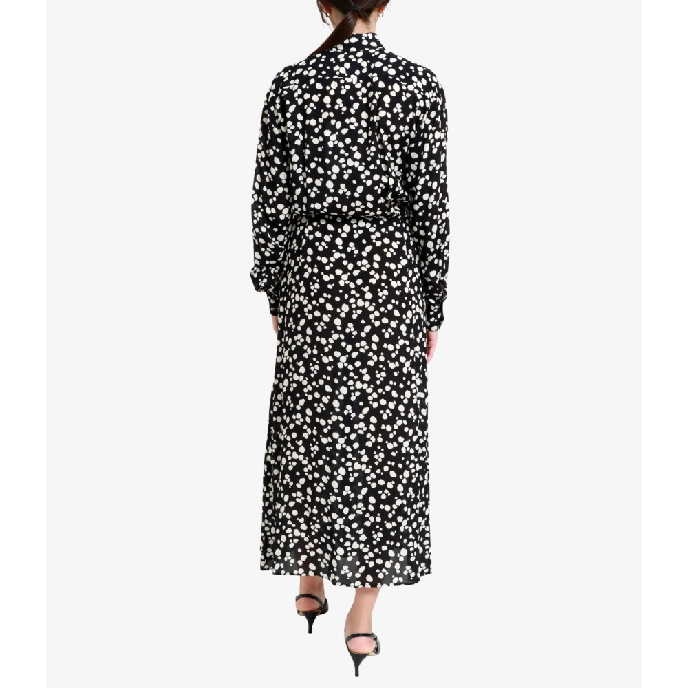 Msgm Gedrukte Viscose Chemisier Jurk met Sjaal Multicolor Dames