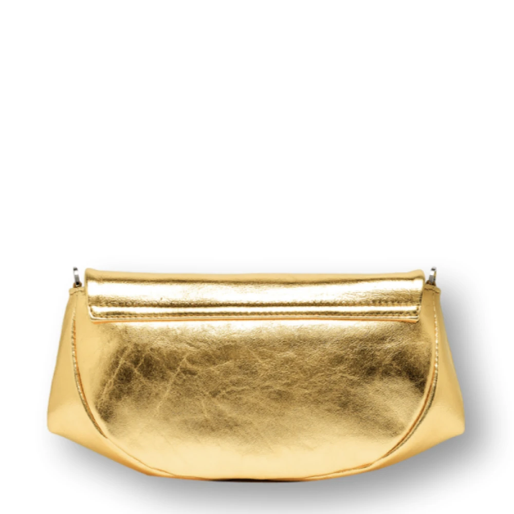 Gianni Chiarini Metallic Leren Schoudertas Adele Yellow Dames