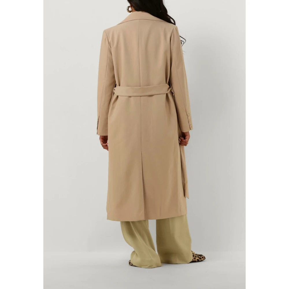 Notre-v Dames Jassen Nv-daron Belted Coat Brown Dames