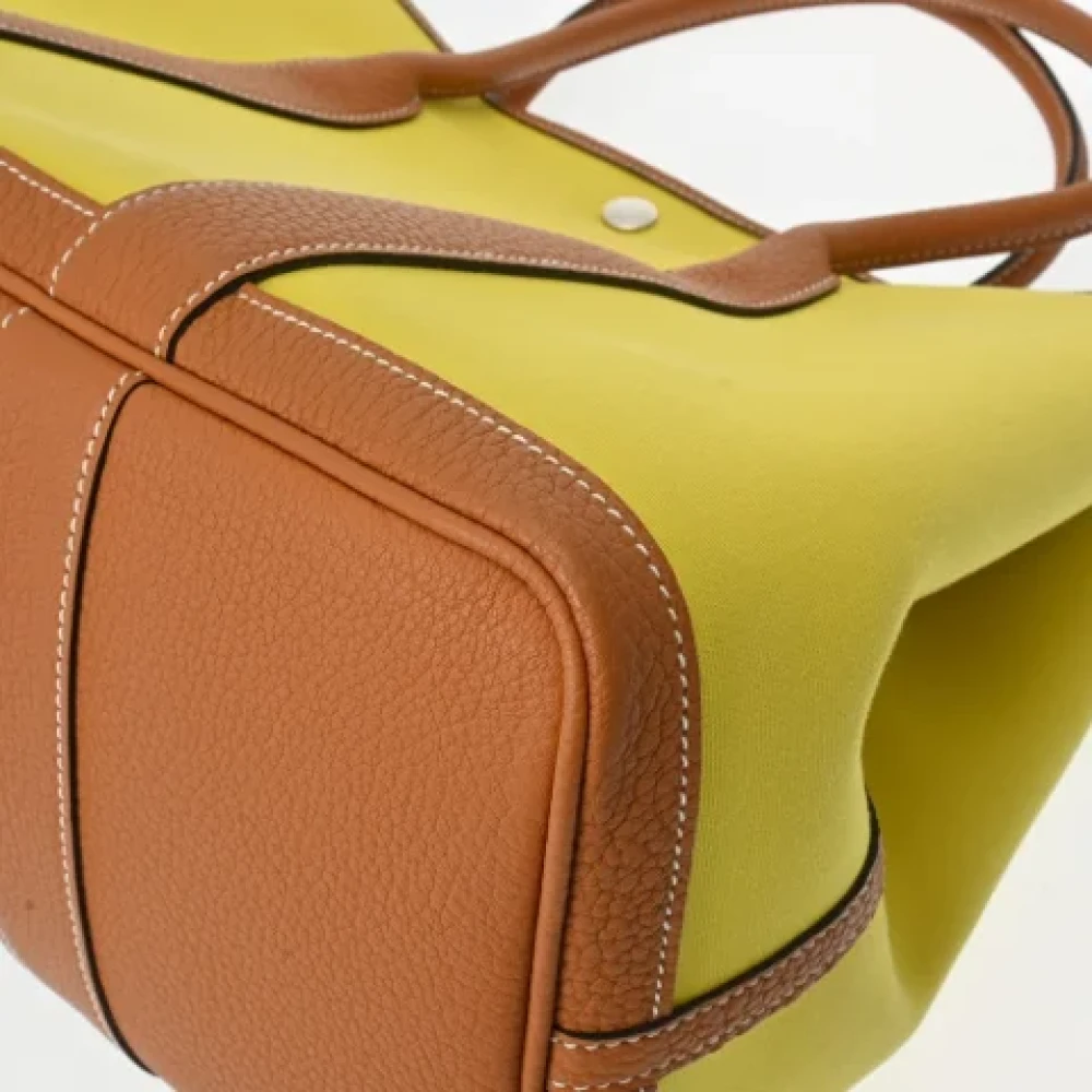 Hermès Vintage Pre-owned Leather handbags Yellow Dames