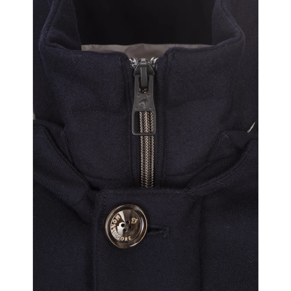 Montecore Blauwe Winterjas met Hoge Kraag Blue Heren