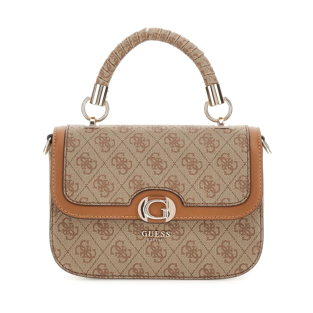 Guess Latte Logo Brown Schoudertas Brown Dames