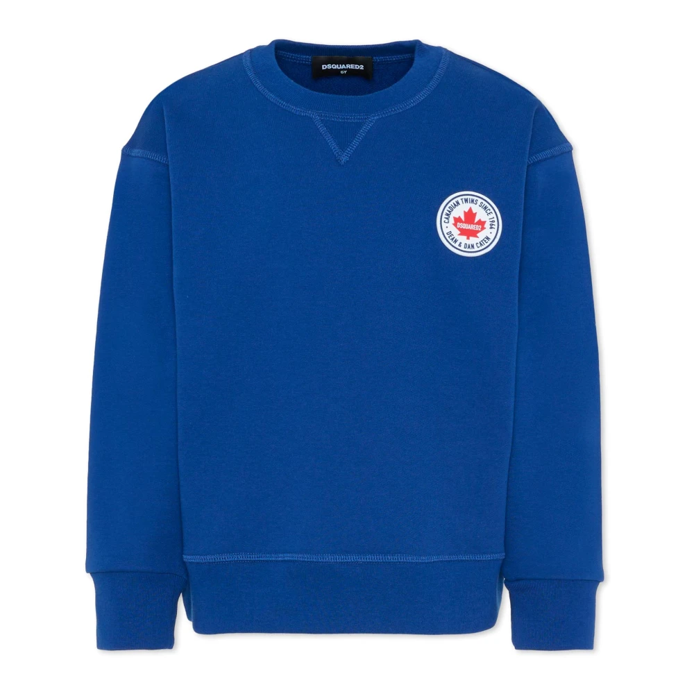 Dsquared2 Unisex Kids Blue Round Neck Sweatshirt
