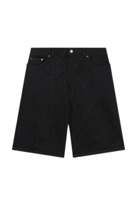 Laser Monogram Denim Shorts