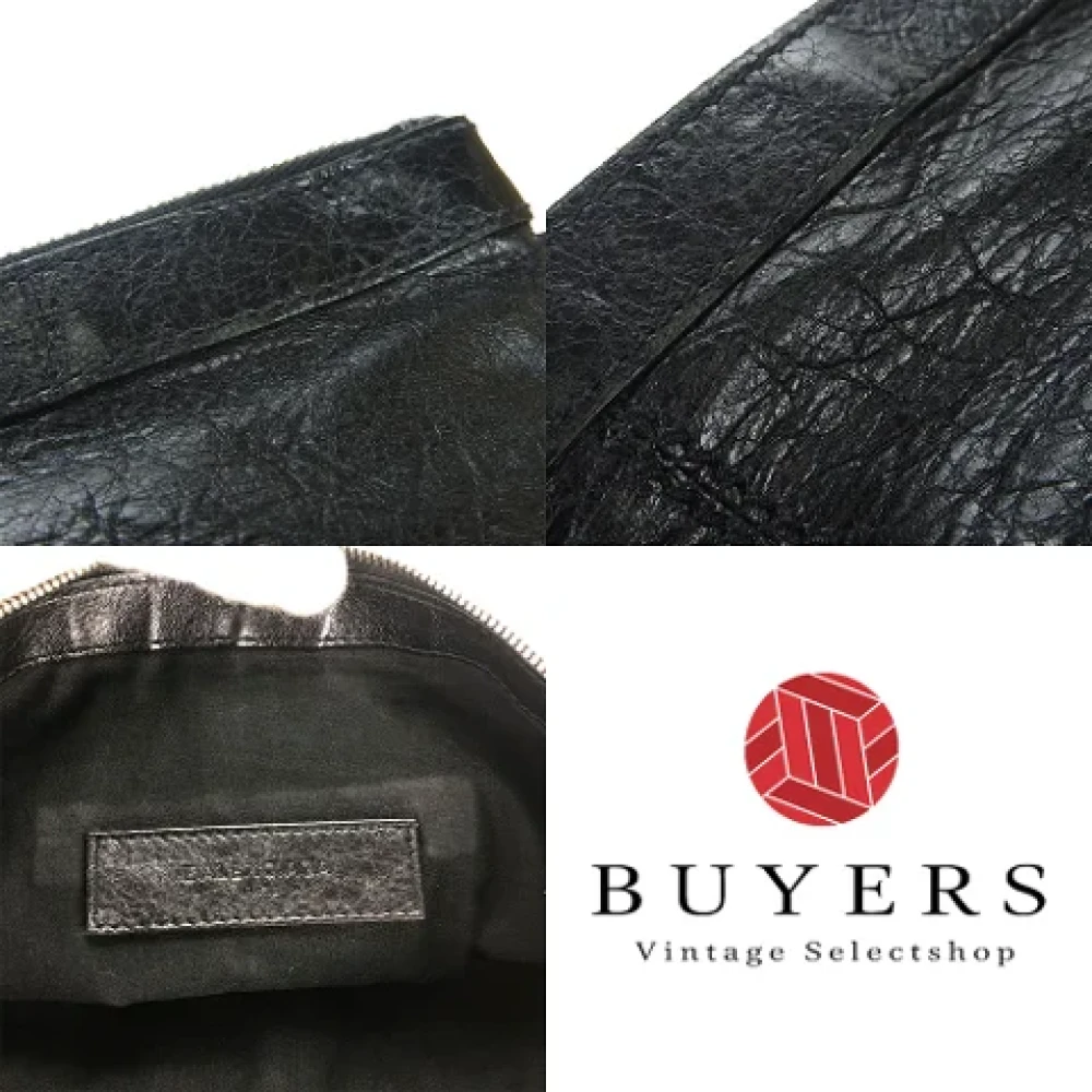 Balenciaga Vintage Pre-owned Leather clutches Black Dames
