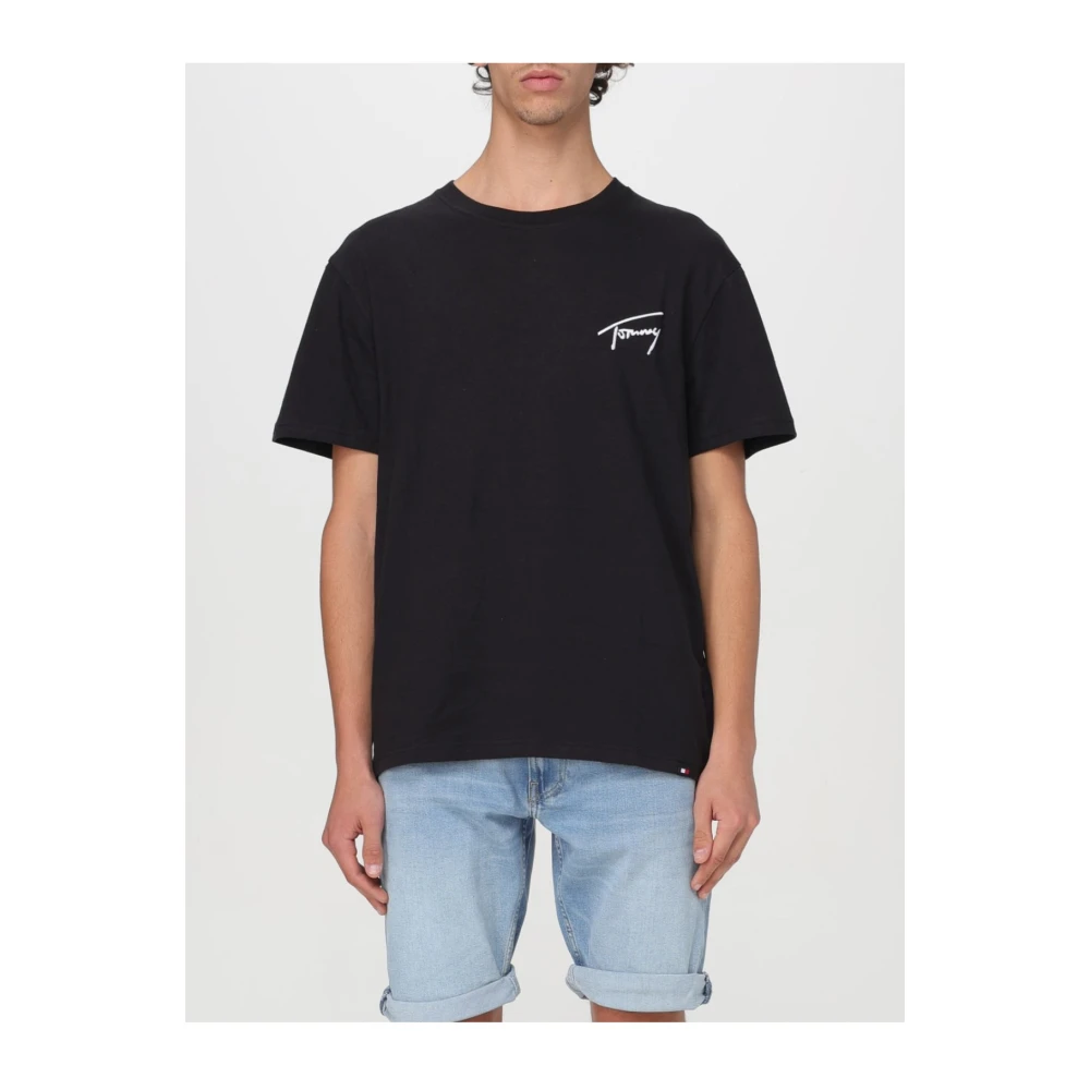 Tommy Jeans Handtekening T-shirt Zwart Black Heren