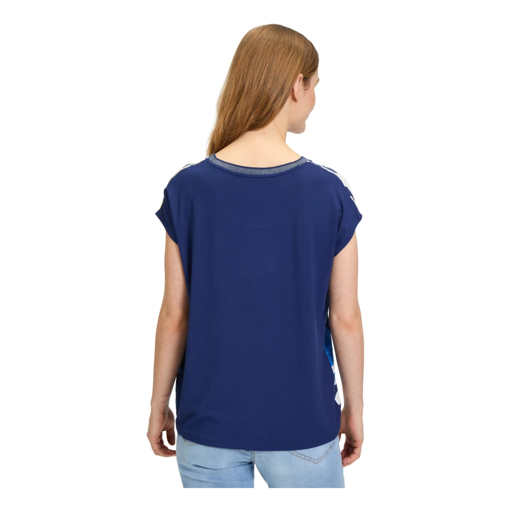 Betty Barclay Glitter Blouse Shirt met Modern Print Multicolor Dames