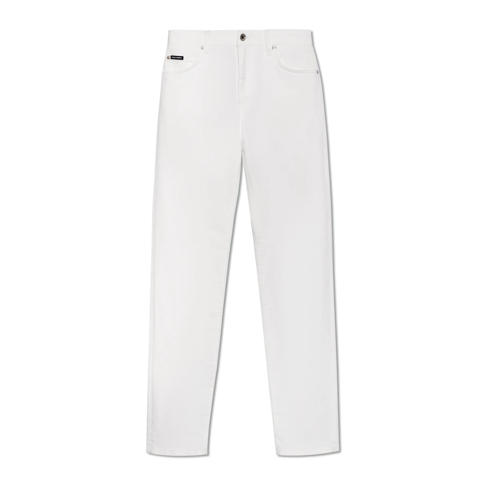 Dolce & Gabbana Jeans met logotoepassing White Dames