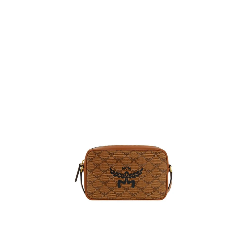 MCM Monogram Schoudertas met Verstelbare Band Brown Heren