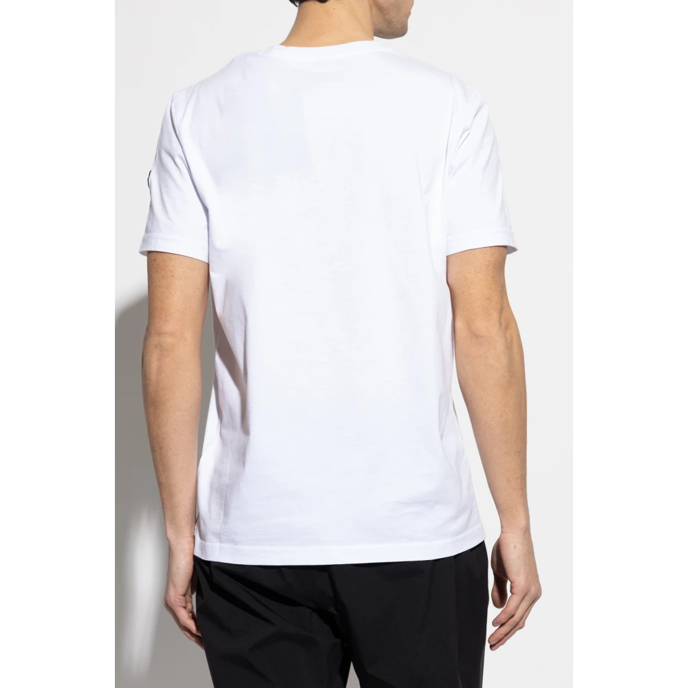 Moncler T-shirt met bedrukt logo White Heren