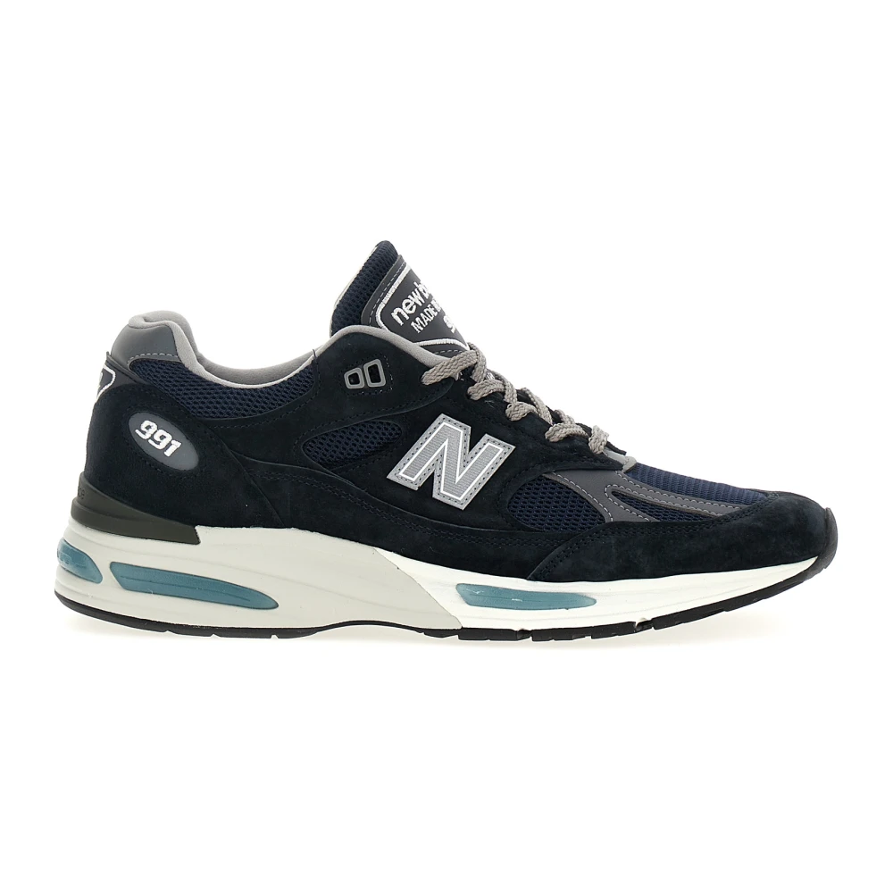 New Balance Men's Blue Sneakers, 9 Uk, Made In Uk 991V2
