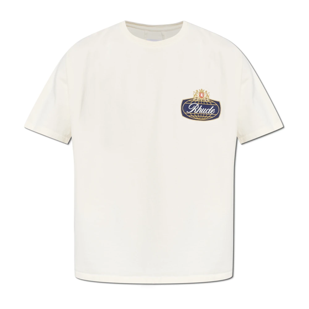 Rhude Homme Beige - T-Shirt Safari Crest - Tops - Taille: L