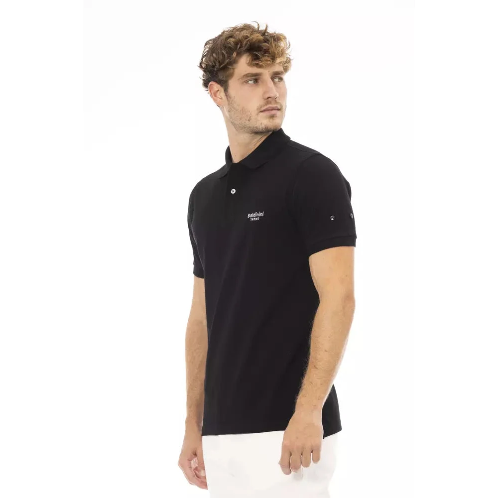 Baldinini Katoenen polo shirt Black Heren