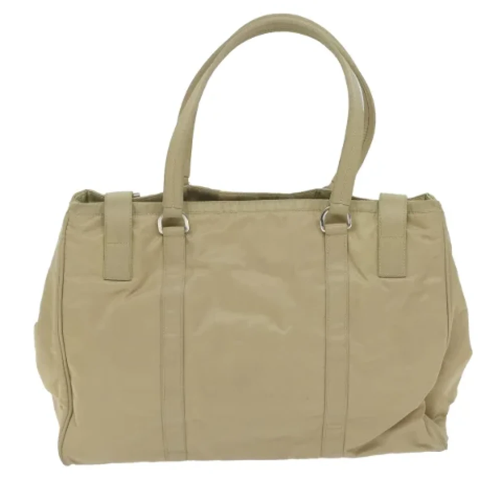 Prada Vintage Pre-owned Fabric totes Beige Dames