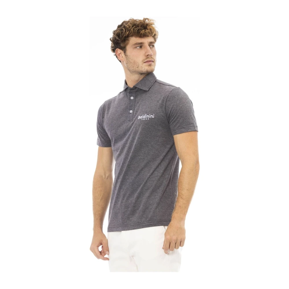 Baldinini Tijdloze Polo-Varsity Elegantie Gray Heren