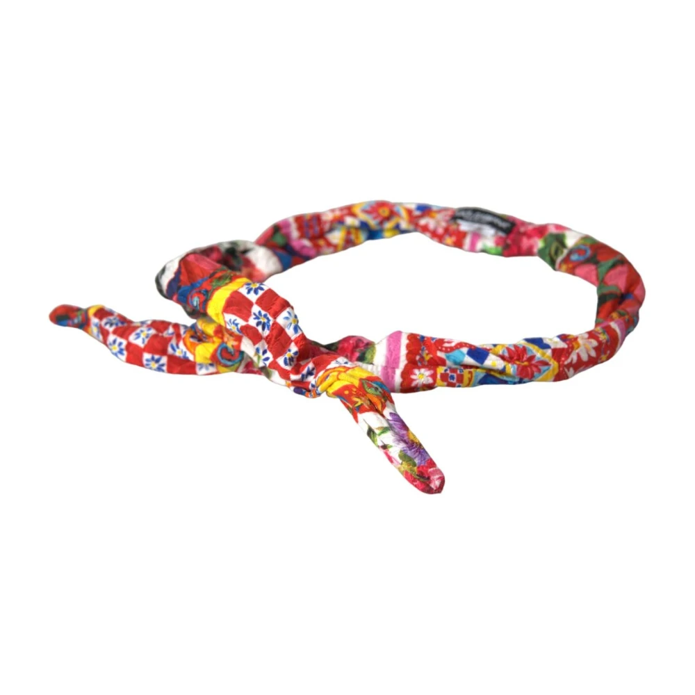 Dolce & Gabbana Carretto Print Taille Riem Multicolor Dames