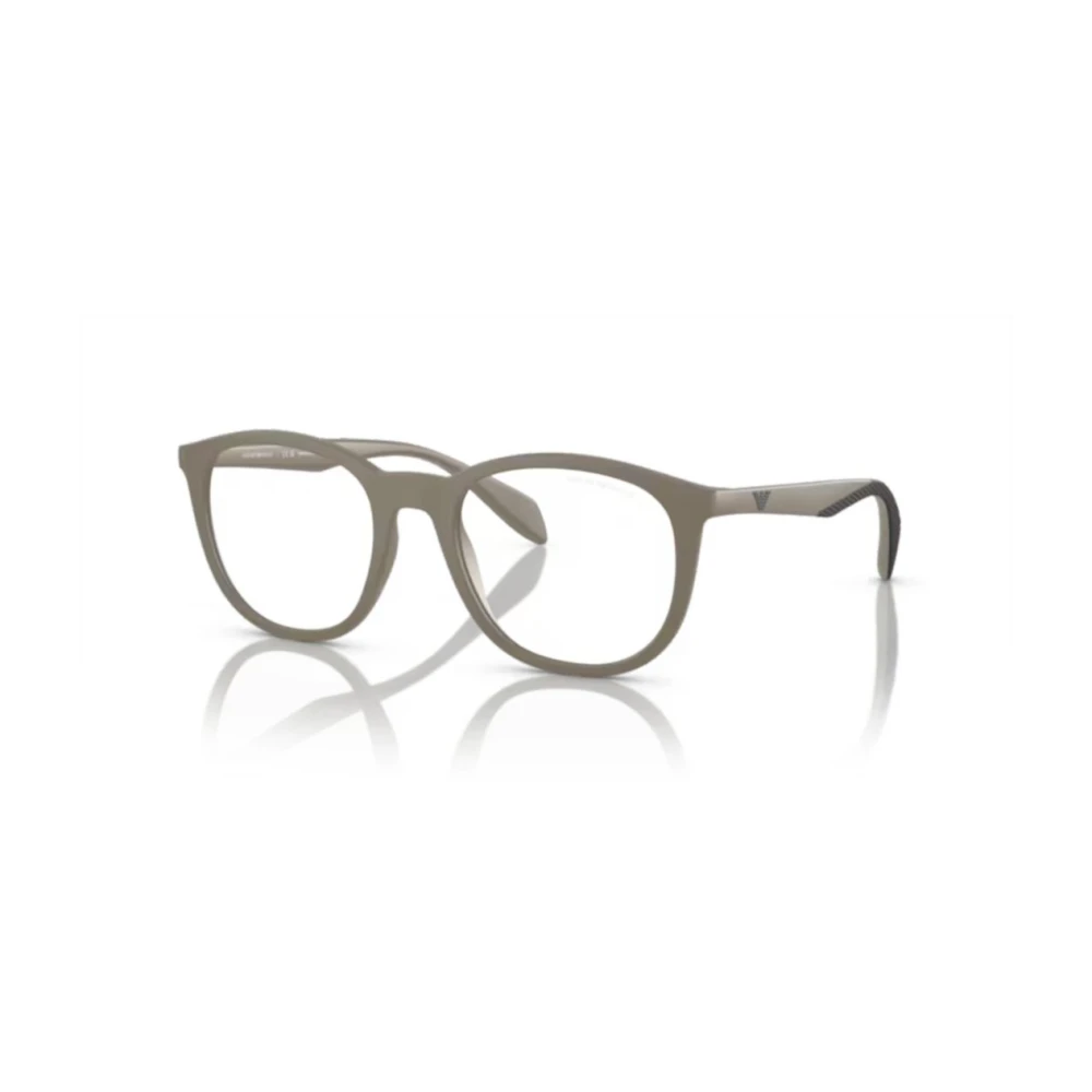 Emporio Armani Matte Grijze Zonnebril met Grijze Clip-On Gray Heren