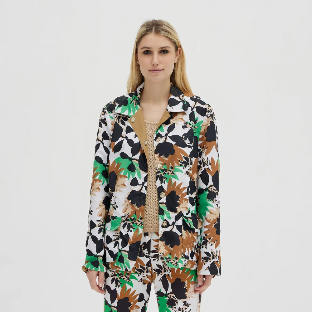 Giorgio Grati Omkeerbare Jungle Glamour Jas Brown Dames