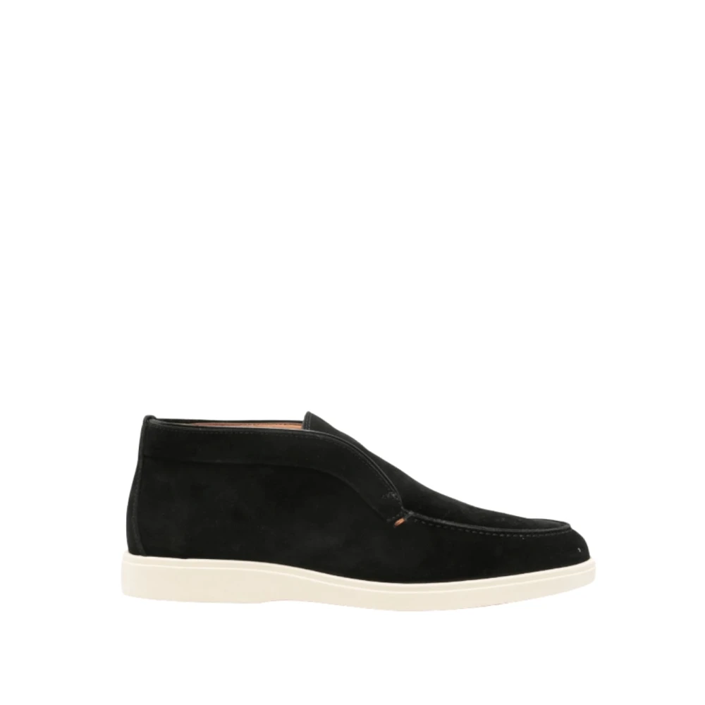 Santoni Black Ankle Boots, Male, 10 Uk, Desert Boot