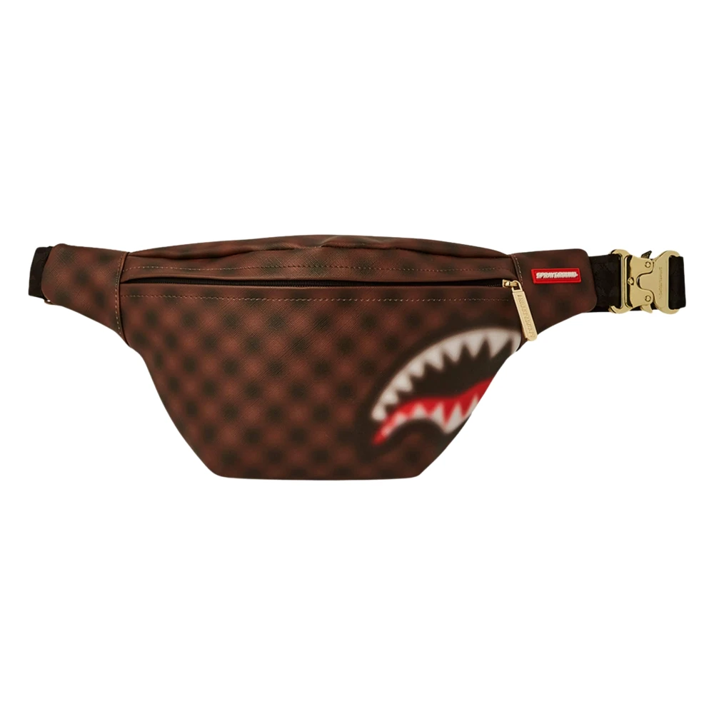 Sprayground Unisex Kids Brown Kids Sharks In Paris Blur Belt Bag