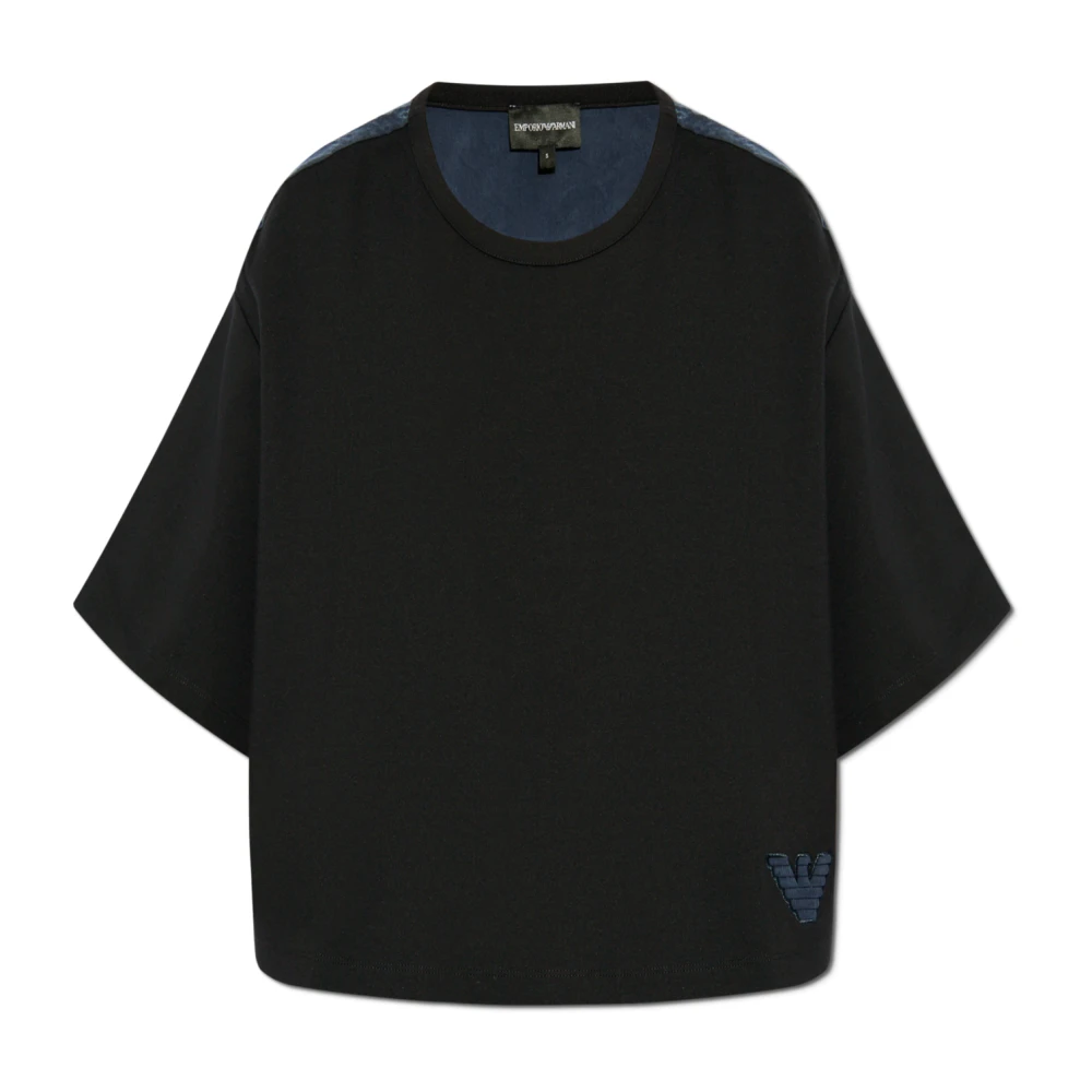 Emporio Armani Loszittend T-shirt Black Dames