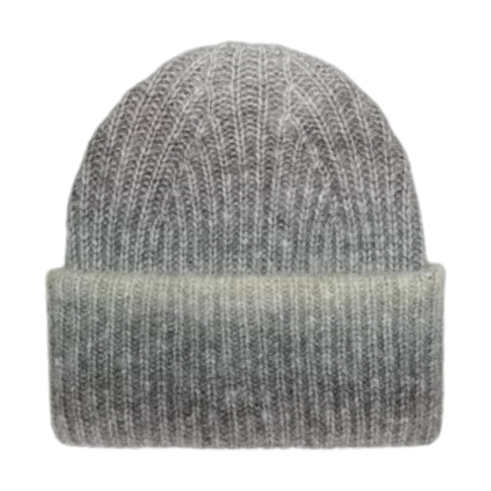 ONLY Grå Ribbstickad Beanie Mössa Gray, Dam