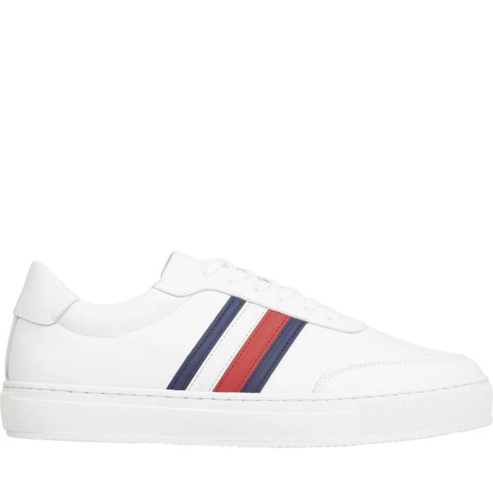 Tommy Hilfiger Men's White Sneakers, 10 Uk, Mono Trainers