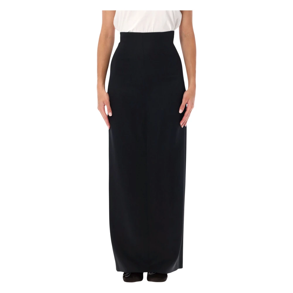 MAISON MARGIELA | Maxi gonna dritta stile pantalone in lana vergine nera | Women | 42 - Immagine 7