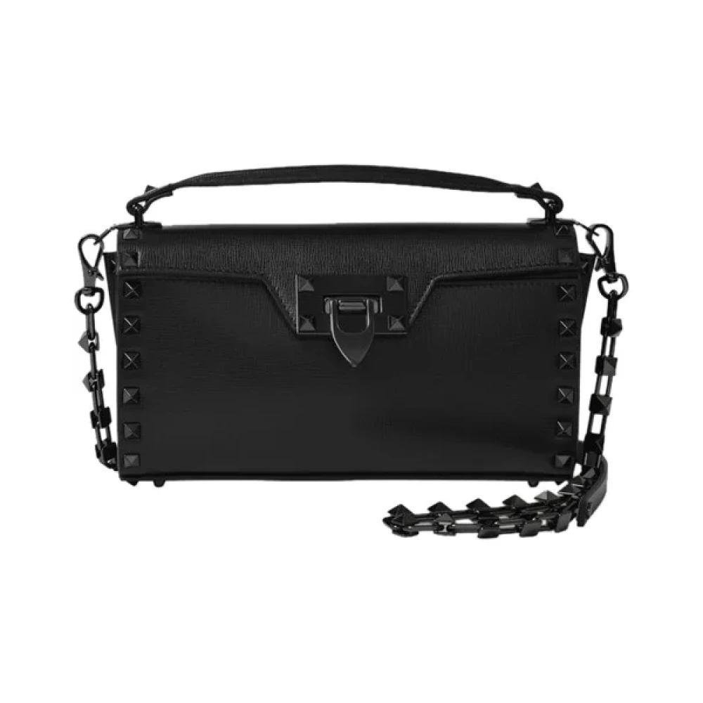 Valentino Vintage Pre-owned Leather shoulder-bags Black Dames