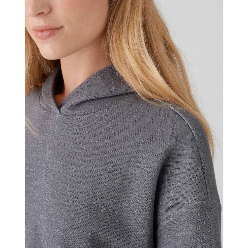 Opus Glitterende Sweater Gray Dames