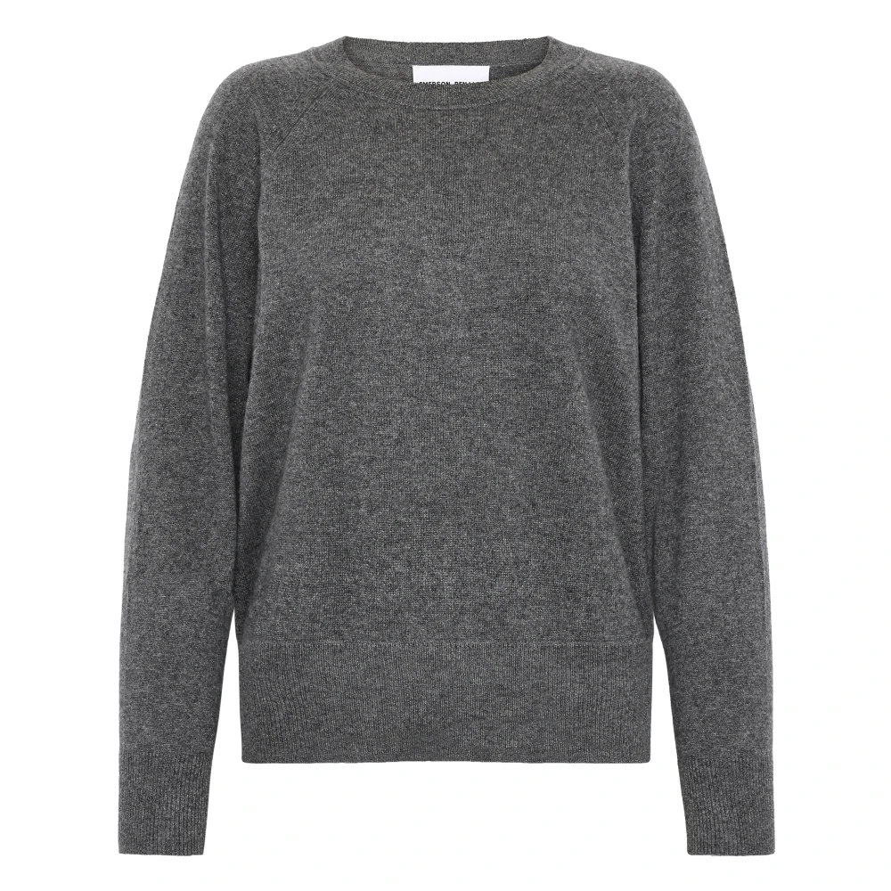 Emerson Renaldi Donkergrijze Cashmere Raglan Sweater Gray Dames