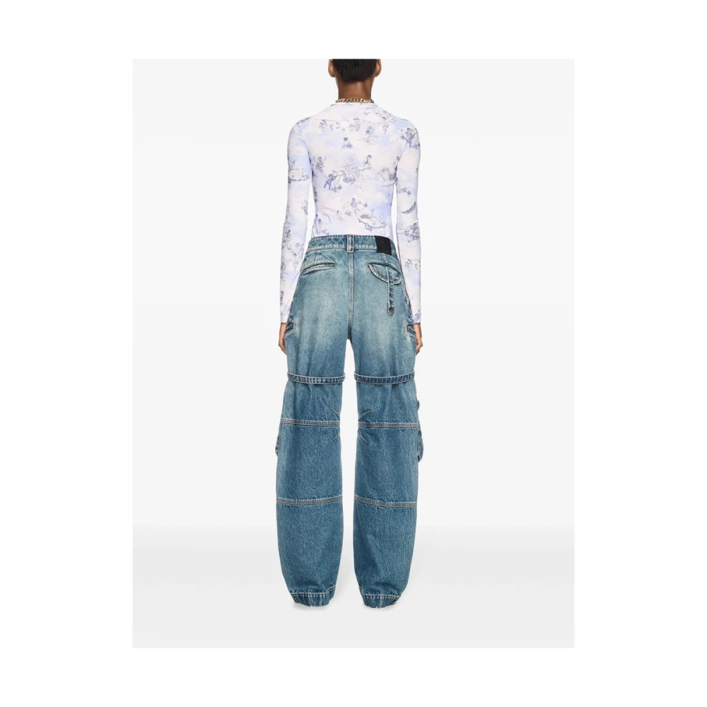 Off White Paarse Crew Neck Sweater Purple Dames