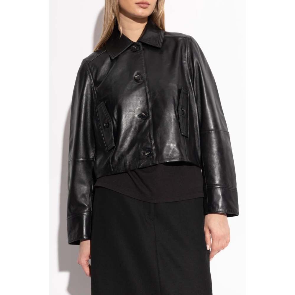Zadig & Voltaire Leren jas Liston Black Dames
