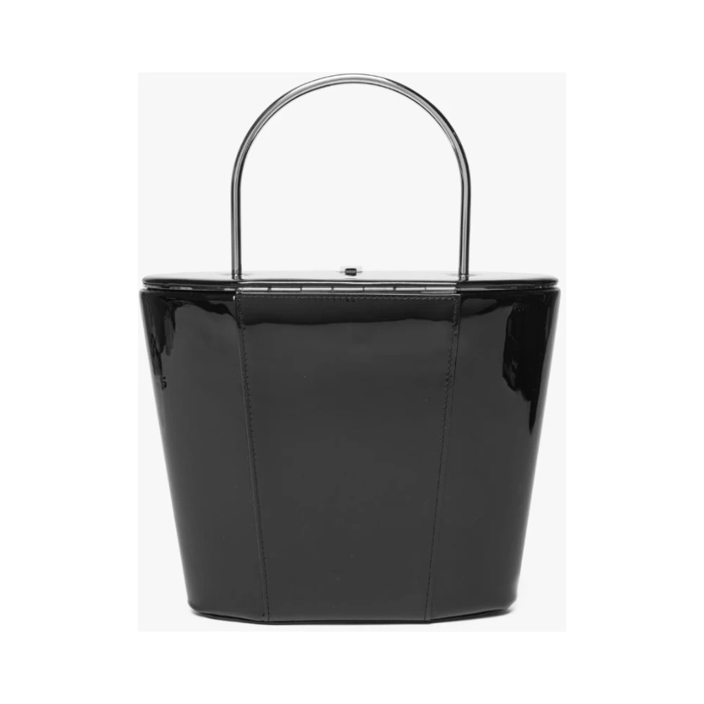 SPORTMAX Zwarte Lakemmer met Metalen Handvat Black Dames